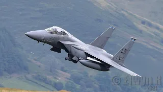 Two USAF F-15 Strike Eagles in the Mach Loop North Wales