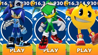 Sonic Dash - Slugger Sonic VS Jet Sonic VS Pacman _ Movie Sonic vs All Bosses Zazz Eggman