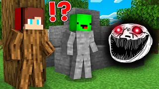 How JJ and Mikey Hide and Escape From MONSTER WITH RED EYES and Seek Minecraft Maizen