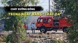 Nỗ lực dập lửa ở xưởng đồng dưới trời nắng 'cháy da'