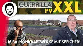 18 Balkonkraftwerke mit Speicher - Guerilla-PV XXL!