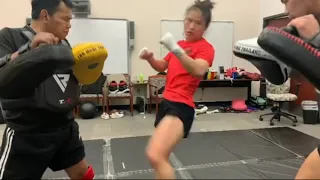 Zhang Weili intense training for Rose Namajunas