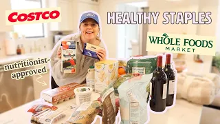 Large Restock GROCERY Haul | Come Shop With a Nutritionist at Costco and Whole Foods!