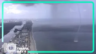 Waterspout sends people scrambling on Hollywood Beach in Florida