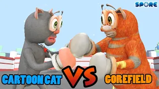 Cartoon Cat vs Gorefield | Monster Junior Boxing Show | SPORE