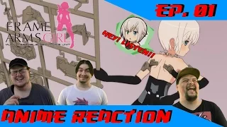 ADORABLE MECHAS? Anime Reaction: Frame Arms Girl Ep. 01