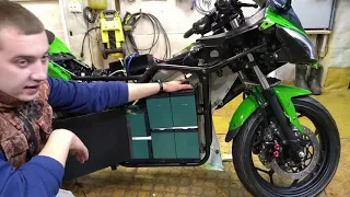 Электромотоцикл Kawasaki Ninja. 4000 Вт. Разборка для замены аккумуляторов