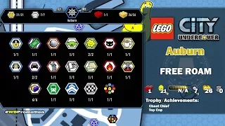 Lego City Undercover: Auburn FREE ROAM (All Collectibles) - HTG