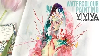 "Gaia" Watercolour Painting with Viviva Colorsheets // Let's talk about Fate