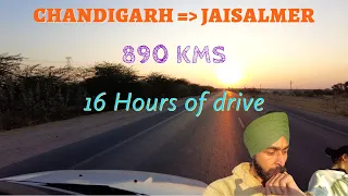 Chandigarh to Jaisalmer in Single Day - 900kms | Road Trip | Day 1 | Jaisalmer 2023