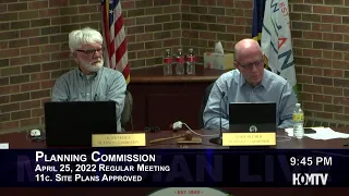 Meridian Township Planning Commission Meeting - April 25, 2022