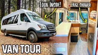 Extraordinary LUXURY Camper Van Build & Full Tour | Mercedes Sprinter // VAN LIFE