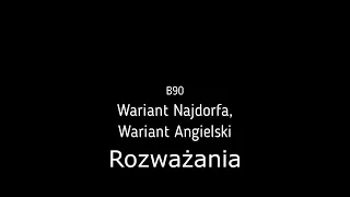 [PL] 2021-11-13 B90, Obrona Sycylijska, Wariant Najdorfa, Wariant Angielski - rozważania