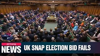 UK House of Commons rejects PM Johnson's second bid for snap election