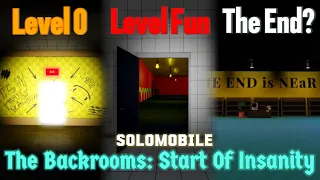 The Backrooms: Start of insanity [SoloMobile + ALL EXITS + NO DEATH] - Roblox Walkthrough Mobile