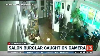 Salon burglary caught on camera