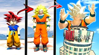 ATUALIZEI o GOKU FRACO até o GOKU DEUS no GTA 5 ! ( GTA V Mods )