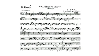 Washington Grays March By Claudio Grafulla -B-flat Bass