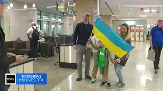 Ukrainian family reunited after months apart