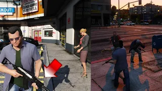 GTA 5 - How Do NPCS React to PLAYER with a GUN?!