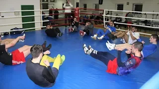 Российская сборная по боксу провела открытую тренировку в Белоярском
