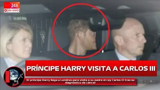 El príncipe Harry llega a Londres para visitar a su padre el rey Carlos III tras diagnóstico cáncer