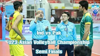 INDIA vs PAKISTAN | U23 Asian Men's Volleyball Tournament | SEMI FINAL | Set One