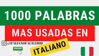 1000 palabras mas usadas en italiano parte 1