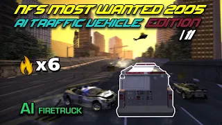 NFS MW 2005 – AI TRAFFIC┃Extreme Pursuit – FIRETRUCK #11 [8k60FPS]