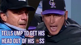 Manager tells Umpire to get his head out of his *ss, a breakdown