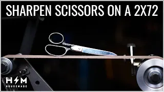 How to: Belt Sharpen Scissors on a 2x72