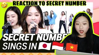 [REACTION] K-POP STARS sing in THREE Languages🎤| JPN/INA/VIET | SECRET NUMBER | TRANSONGLATION