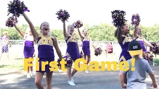 Cheering in my First Middle School Game!