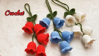 Crochet  Lily of the valley wind chimes Bell orchid car hanger