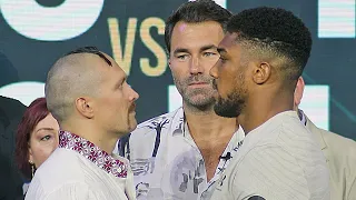 OLEKSANDR USYK VS ANTHONY JOSHUA 2 - FULL WEIGH IN AND FACE OFF VIDEO