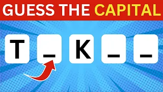 Guess The Capital Without Vowels In 5 Seconds 🚩🌎🤔 | Easy, Medium, Hard, Impossible 🤯