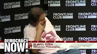 WikiLeaks' Julian Assange & Philosopher Slavoj Zizek In Conversation With Amy Goodman 1 of 9