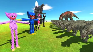 Poppy Playtime vs Space Godzilla in T-rex Challenge - Animal Revolt Battle Simulator