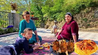 Traditional Azerbaijani recipe for village GRILL PİLAF