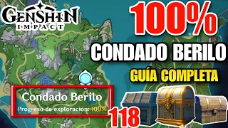 CONDADO BERILO 100% DE EXPLORACIÓN⭐ - TODOS LOS COFRES DE FONTAINE | Genshin Impact