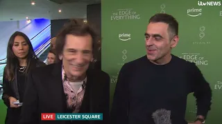 Two Ronnies: Ronnie O’Sullivan Bumps Into Rock And Roll Friend Ronnie Wood Live On TV