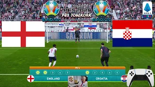 England vs Croatia | UEFA EURO 2020 - Penalty Shootout | PES 2021| Gameplay