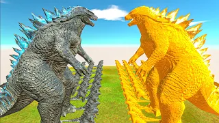 Epic Godzilla War - Growing Legendary Godzilla 2014 VS Orange Godzilla - Animal Battle Simulator