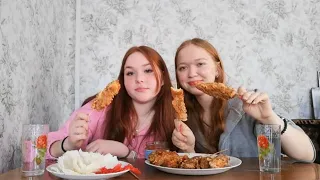 МУКБАНГ КОРН ДОГИ🎀 #mukbang #деревня #ДЕРЕВЕНСКИЙЛЮКС