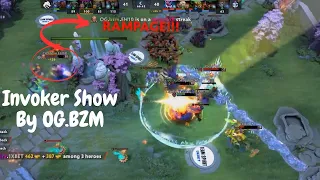 OG.BZM Invoker Get double Rampage!! Tiebreaker DreamLeague Season 19 OG vs Team Spirit #dota2