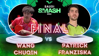 WANG Chuqin vs Patrick FRANZISKA WTT Saudi Smash 2024 MS F