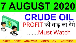 Crude oil complete analysis for 7 AUGUST 2020 | crude oil strategy | intraday strategy for crude oil