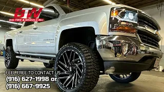 2017 Chevy Silverado, 1500 At Big Tires And Wheels #tireshop #wheelshop #viral #rims  #viralvideo