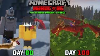 I Survived 100 Days in Mysterious Dragon's World In Ancient Age in Hardcore Minecraft (Hindi)