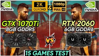 GTX 1070 Ti vs RTX 2060 | 15 Games Tested | Amazing Battle 😍